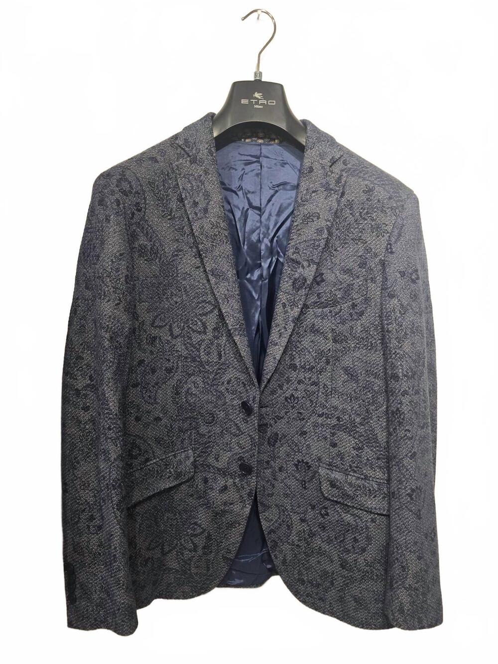 NEW ETRO men's floral patterned sport coat jacket in grey